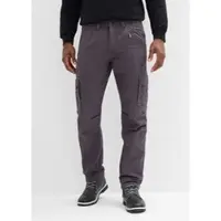 Bonprix Cargohose , Herren, Gr. 60, N-Gr, schiefergrau, Web, Obermaterial: 100% Baumwolle, relaxed fit, Hosen Cargohose, aus Baumwolle, mit Reißverschlussdetail, relaxed fit Passform, Topseller