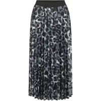 Vila Plisseerock "VINITBAN PRINT SKIRT - NOOS", Damen, Gr. M (38), grau (glacier gray aop:kia), Web, Obermaterial: 96% Polyester, 4% Elasthan, bedruckt, regular fit wadenlang, Röcke Plisseerock