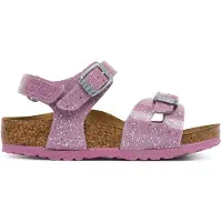 Birkenstock - Kid's Rio AS Birko-Flor Cosmic Sparkle - Sandalen Gr 34 - Narrow rosa/braun