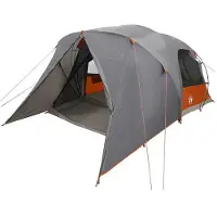 vidaXL Dome Zelt für 4 Personen 4 Personen Grau und Orange