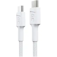 Green Cell GC PowerStream, 0,3 m, USB C, USB C, USB 3.2 Gen 1 (3.1 Gen 1), 0,48 Gbit/s, Weiß