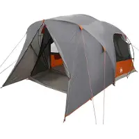 vidaXL Dome Zelt für 6 Personen 6 Personen Grau und Orange
