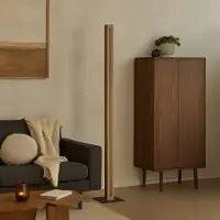 Elobra LED-Stehleuchte Chile S, eiche/granit, Höhe 152 cm, dimmbar