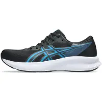 Asics Laufschuh "PATRIOT 14", Herren, Gr. 45, schwarz (schwarz, aegean blau), Synthetik, Schuhe Laufschuh, atmungsaktives Mesh-Obermaterial, Energiegeladene Mittelsohle