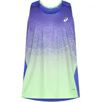 Asics Road Fade Singlet - cobalt burst/illuminate green, Größe:M