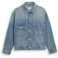 Tom Tailor Jeansjacke DENIM, Herren, Gr. XL, tinted blau denim, Denim/Jeans, Obermaterial: 100% Baumwolle, unifarben, regular fit normal, Manschette, Jacken Jeansjacke, mit Taschen