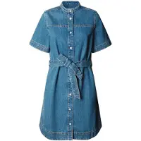 Pepe Jeans für Damen. PL95378473C0 Victoria Ss Denim Kleid (S), Blau, Lässig, Baumwolle, Kurzarm