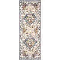 Livabliss Teppich "CASABLANCA", bunt (grau), B:80cm H:12,7mm L:220cm, Polypropylen, Teppiche, Teppich