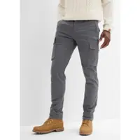 Bonprix Stretch-Hose , Herren, Gr. 56, N-Gr, grau (rauchgrau), Obermaterial: 98% Baumwolle, 2% Elasthan, regular fit, Hosen Stretch-Hose, aus Baumwolle und Elasthan, Regular Fit, gerades Bein