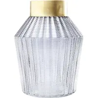 Kare Vase Barfly, grau, Glas, Höhe 30 cm, mundgeblasen