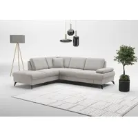 Sit&More Ecksofa SIT & MORE "Morris Jubi L-Form, B: 238 cm", grau (hellgrau), B:238cm H:83cm T:202cm, 100% Polyester, Sofas, Ecksofa, mit Armteilfunktion & 1 Zierkissen, optional Schlaffunktion