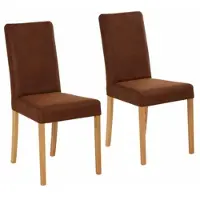Home affaire 4-Fußstuhl "Bologna", braun (braun, natur), B:44cm H:91cm T:56cm, Holzwerkstoff, Massivholz, Stühle, 4-Fußstuhl, Gestell aus Massivholz