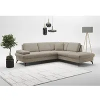 Sit&More Ecksofa SIT & MORE "Morris Jubi L-Form, B: 238 cm", grau (taupe), B:238cm H:83cm T:202cm, 95% Polyester, 5% Polyamid, Sofas, Ecksofa, mit Armteilfunktion & 1 Zierkissen, optional Bettfunktion