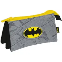 Batman Triple 21x11x3.5 Cm Federmäppchen Grau Mann Grau One Size