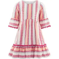 Happy girls Sommerkleid "Mädchenkleid", Mädchen, Gr. 104, EURO-Größen, bunt (pink), Stoff, 100% Baumwolle, normal, Kleider Sommerkleid