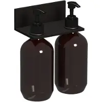 Laufen ASSIST Ablage, Ausschnitt Lotionsspender 2-fach, 2 Kunststoffflaschen, 166x101x196mm, H383AS04500001, Farbe: Schwarz matt