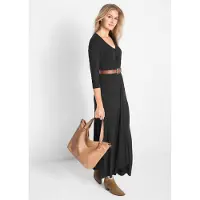 Bonprix Maxikleid für Casualmode im Frühjahr und Sommer, A-Linie, mit 3/4-Ärmeln