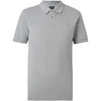 HUGO BOSS BOSS Orange Passenger Poloshirt 2-Knopf-Verschluss Silber