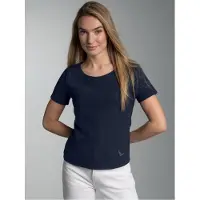 Trigema Sweatshirt "Shirt mit kurzen Ärmeln mit Kristallsteinen"