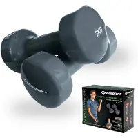Schildkröt Fitness VINYL HANTEL Set, 2x 3,0kg (grey), in 4C-Box,