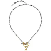 Liebeskind berlin Kette mit Anhänger "Urban Chic", edelstahlfarben, gelbgoldfarben, Halsketten, Edelstahl, L: 45 B: 4mm, Kette mit Anhänger, B:4mm