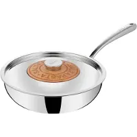 Lagostina Emozione Salta Pasta 11204042026 Sauteuse inkl. Deckel, Edelstahl, 26 cm Durchmesser, Induktionsherd-geeignet