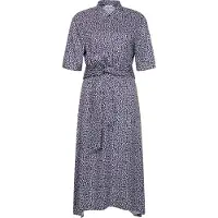 Seidensticker Sommerkleid , Damen, Gr. 5XL (50), Normalgrößen, blau (dunkelblau), 100% Viskose, bedruckt, regular fit, Rundhals, Kleider Sommerkleid, 1/2 Rundhals Druck