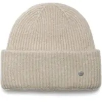 PEARLWOOD Strickmütze "ZOE", Damen, beige (cappuccino), Feinripp, Materialmix, unifarben, Mützen Strickmütze, Feinripp, wärmend, breiter Umschlag