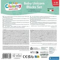 Clementoni Clemmy: Weiche Einhorn-Bausteine – Set mit 10 Teilen