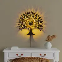 Opviq Wandlampe Heart Tree V2, schwarz, Metall, Stecker, Schalter