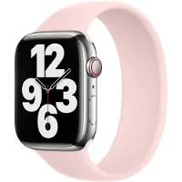 Apple Silikon Solo Loop für Watch | 38/40/41/42 mm - Größe 2 - Chalk Pink