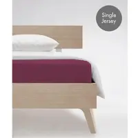 Fleuresse Spannbettlaken "Jenny C aus feinfädigem Mako-Jersey", lila (himbeere), L:200cm, Mako-Jersey, Obermaterial: 100% Baumwolle, Bettlaken, Spannbettlaken, für Matratzen bis 23 cm Höhe