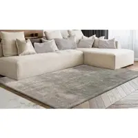 Calo-deluxe Hochflor-Teppich "Vossi 111" Gr. 3, silber (silberfarben), B:120cm H:40mm L:170cm, Kunstfaser, Teppiche, Hochflor-Teppich, besonders weich durch Microfaser, Wohnzimmer