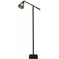 Casa Padrino Art Deco Tiffany Stehleuchte Grün / Schwarz H. 185 cm - Tiffany Leuchten