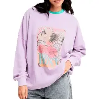Roxy Longpullover "Eastside Midweight", Damen, Gr. L, lila (crocus petal), Obermaterial: 60% Baumwolle, 40% Polyester., Pullover Longpullover