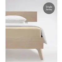 Fleuresse Spannbettlaken "Jenny C aus feinfädigem Mako-Jersey", beige, L:220cm, Mako-Jersey, Obermaterial: 100% Baumwolle, Bettlaken, Spannbettlaken, für Matratzen bis 23 cm Höhe
