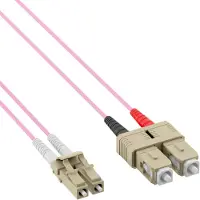 EFB Elektronik Duplex Jumper LC-SC 50/125µ, OM4, LSZH, erika violett, 2.0mm, 35m