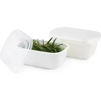 Rotho 2er Set Gefrierdosen 1,9 l FREEZE, Farbe:Transparent