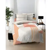 Kaeppel Wendebettwäsche "Rising Sund", natur, B/L: 155cm x 200cm, 1 Stk., 1 Stk., Satin, B/L: 80cm x 80cm, 2, Satin, Obermaterial: 100% Baumwolle, Bettwäsche, Wendebettwäsche