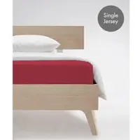 Fleuresse Spannbettlaken "Jenny C aus feinfädigem Mako-Jersey", braun (kirsch), B:120cm L:200cm, Mako-Jersey, Obermaterial: 100% Baumwolle, Bettlaken, Spannbettlaken, für Matratzen bis 23 cm Höhe
