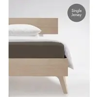 Fleuresse Spannbettlaken "Jenny C aus feinfädigem Mako-Jersey", braun (espresso), L:200cm, Mako-Jersey, Obermaterial: 100% Baumwolle, Bettlaken, Spannbettlaken, für Matratzen bis 23 cm Höhe