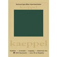 Kaeppel Spannbettlaken "Spannbettlaken Biber", grün, L:200cm, Biber, Obermaterial: 100% Baumwolle, Bettlaken, Spannbettlaken, 100% Baumwolle, kuschelig weich ideal für Winter