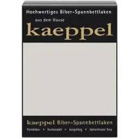 Kaeppel Spannbettlaken "Spannbettlaken Biber", silber, L:200cm, Biber, Obermaterial: 100% Baumwolle, Bettlaken, Spannbettlaken, 100% Baumwolle, kuschelig weich ideal für Winter