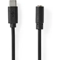 Nedis CCGB65960BK10 USB-C-Adapter USB-C Stecker auf 3,5 mm Buchse 1 m Schwarz