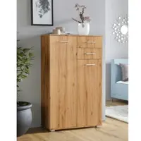 Priess Kombikommode , beige (astkernbuchefarben), B:82cm H:135cm T:38cm, Holzwerkstoff, Sideboards, Kombikommode