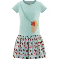 Happy girls Sommerkleid "Mädchenkleid", Mädchen, Gr. 104, EURO-Größen, Stoff, bunt (ice blau), Stoff, 100% Baumwolle, normal, Kleider Sommerkleid