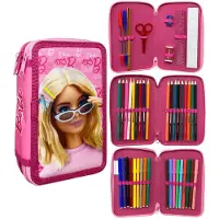 Barbie Glam Style gefülltes 3-stöckiges Federmäppchen