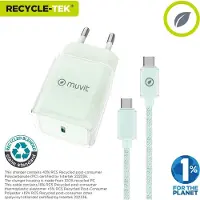 Muvit For Change Pd 30w Usb-c-wandladegerät + Usb-c-kabel 1 M 3a