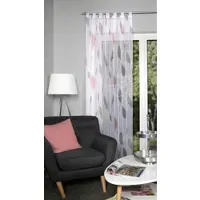 Home wohnideen Vorhang "PAOLO, 1 Stück, Schlaufen, transparent, bedruckt" Gr. 3, weiß, B:140cm H:225cm, Voile, Polyester, Gardinen, Vorhang, Schlaufenschal bedruckt