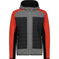 CMP Herren Fleecejacke Man Hybrid Fix Hood Jacket 33M2147-C594 54 - Flame Melange - 54